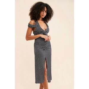 For Love & Lemons Beth Polka Dot Midi Dress NWT Size XS